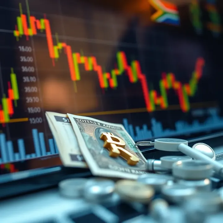 Graph showing forex trading trends with South African Rand against major currencies